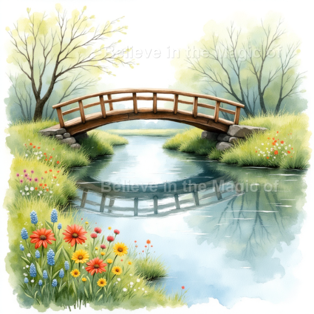 20 Watercolor Landscape Clipart Bundle • Scenic Nature Illustrations • Mountains, Meadows, Trees & Flowers • Digital Download PNG