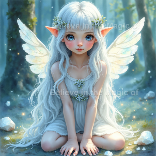 Magical Forest Elf Clipart Set – 48 Watercolor Illustrations (24 PNG + 24 JPG) Fantasy Woodland Elves with Leaf Crowns and Glowing Wings - Image 13